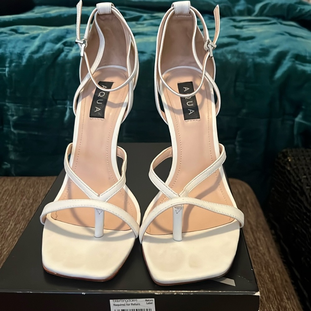 Aqua White Sandals size 10